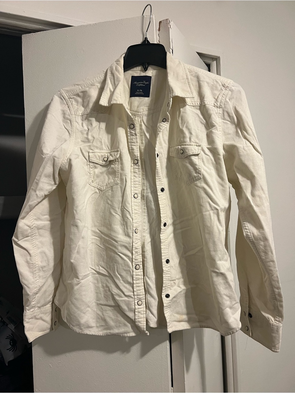 American Eagle Outfitters Cream Off-White corduroy Shirt Jacket